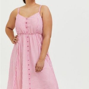 Torrid Pink Gingham Dress NWT Size 6